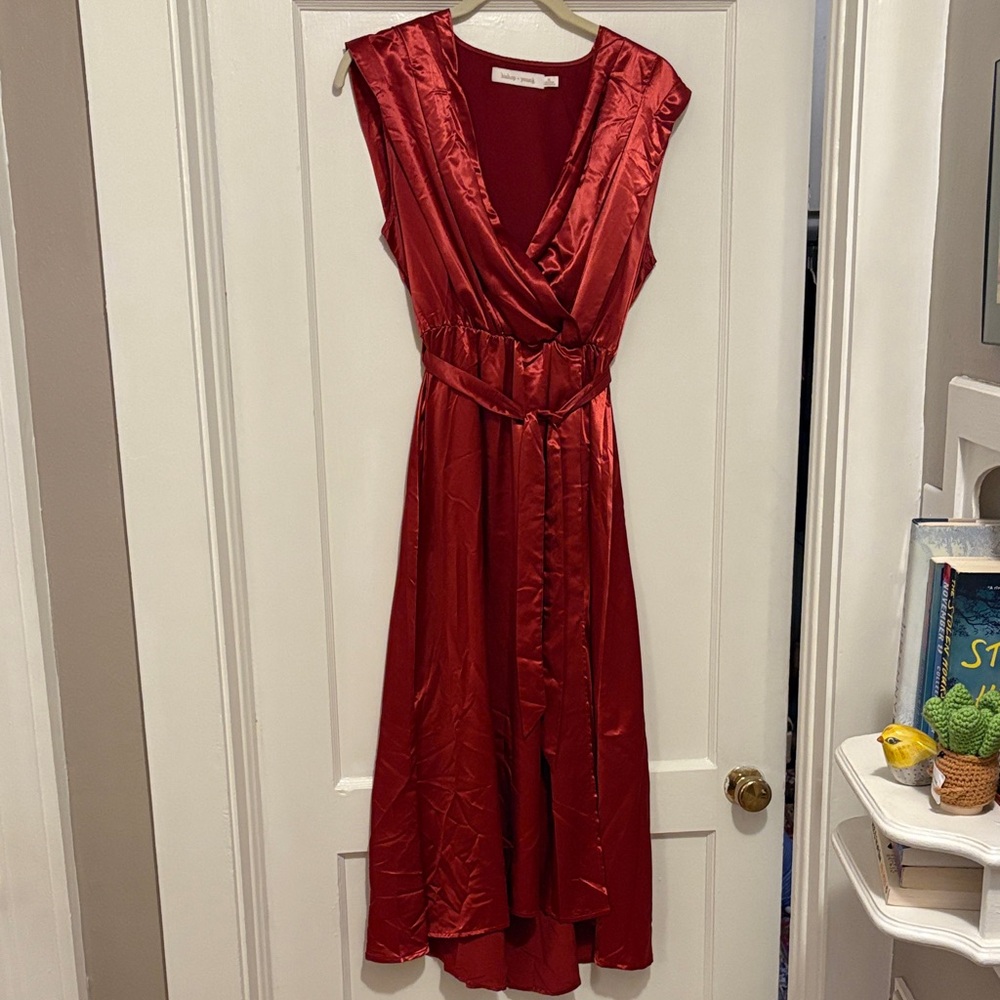 bishop + young Burnt Orange Midi Dress